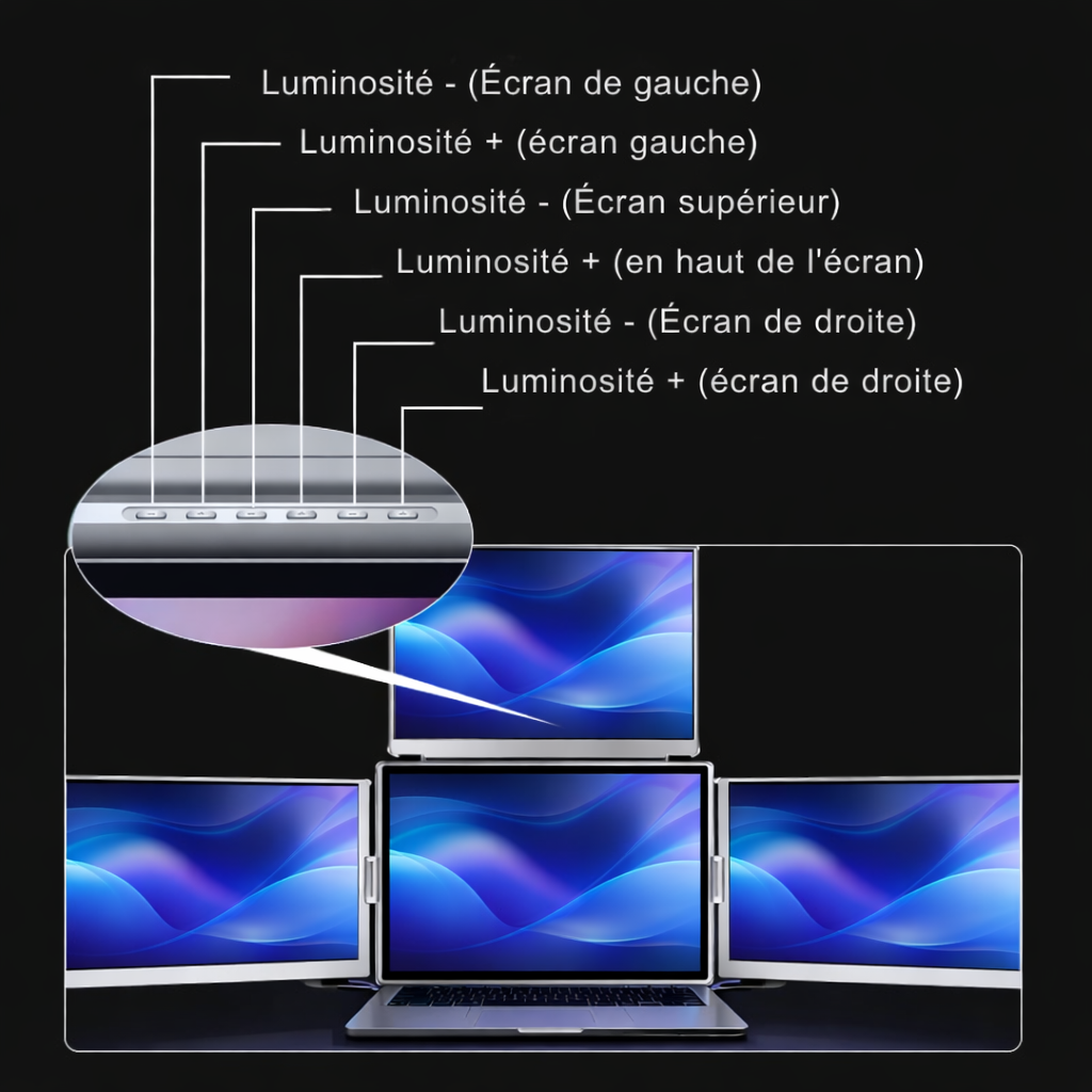 Ecran Trio 16'' - 16:9 - 1920*1200 - Full HD