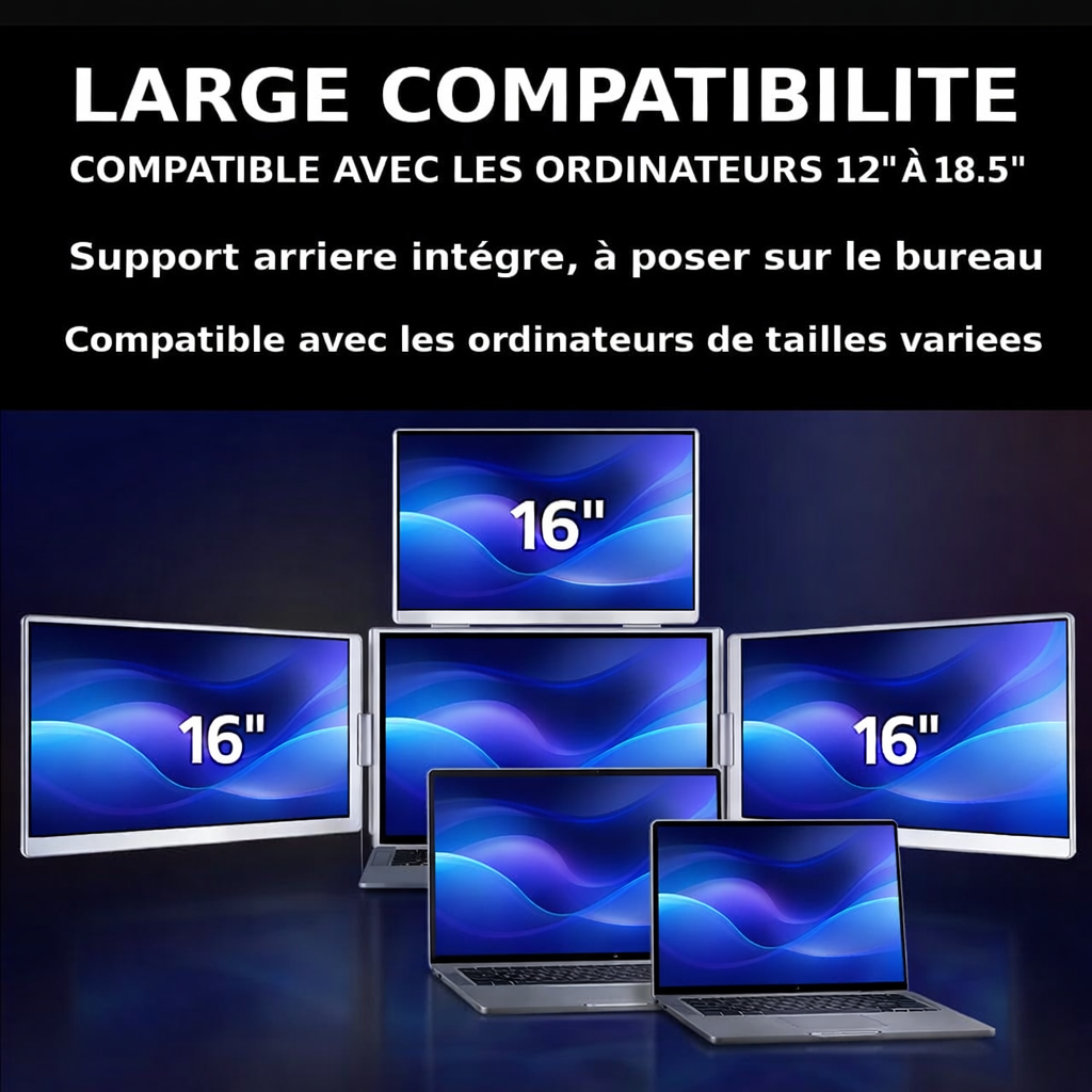 Ecran Trio 16'' - 16:9 - 1920*1200 - Full HD