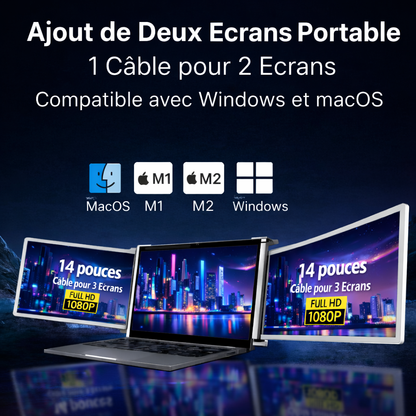 Ecran Duo 14" - 16:10 - 1920*1200 - Full HD