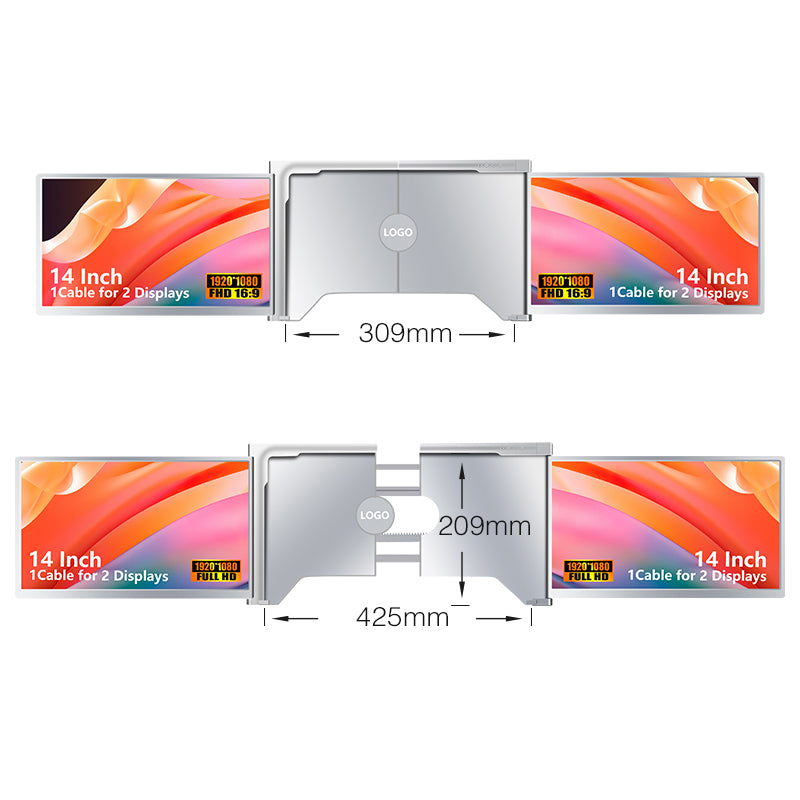 Ecran Duo 14" - 16:10 - 1920*1200 - Full HD